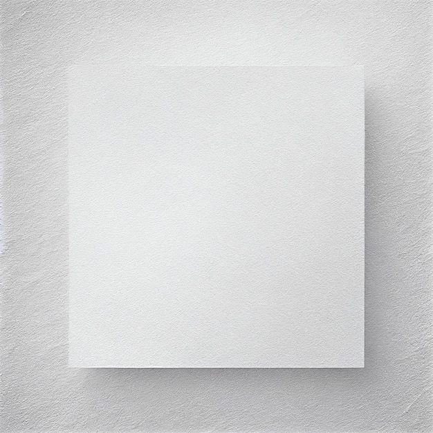 A square white square is on a white surface.