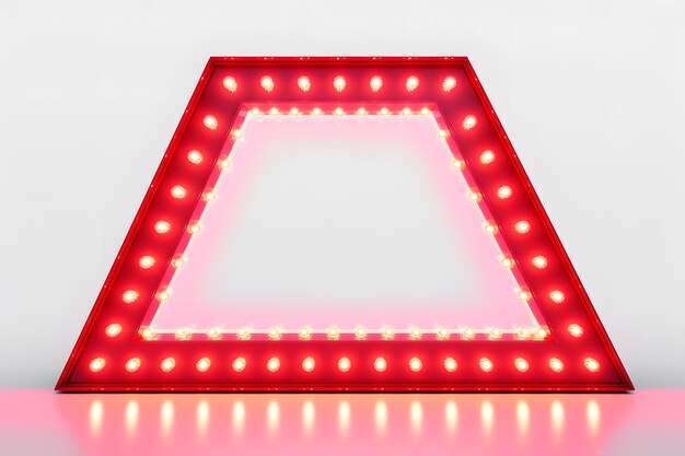 a square with lights that say  x  on it