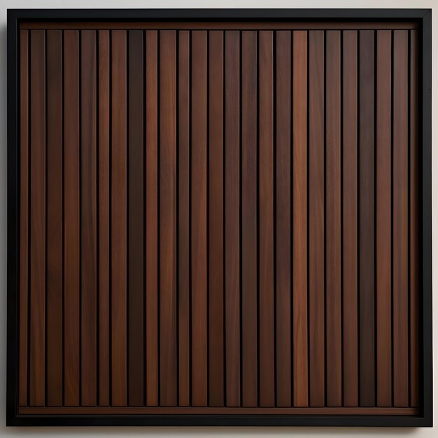 Square wooden panel dark walnut slats black metal Wooden backgruond High quality