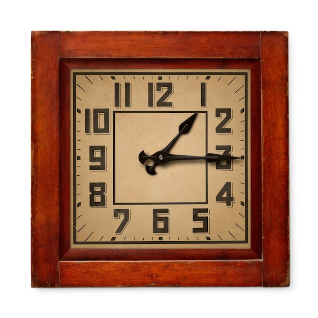Premium Photo Square wooden wall clock