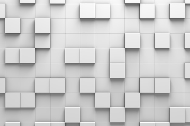 Photo squared tiles 3d pattern wall