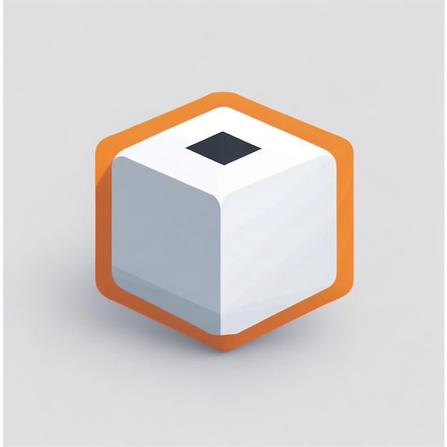 写真 正方形と丸いエッジのモバイル アプリのロゴ デザイン