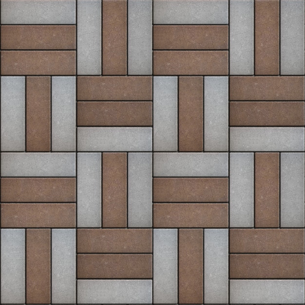 Squared wooden pavement