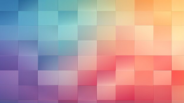 Squares with a gradient color transition creating a smooth and seamless blending of hues