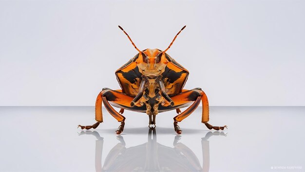 Squash bug closeup on white background squash bug isolated on white background