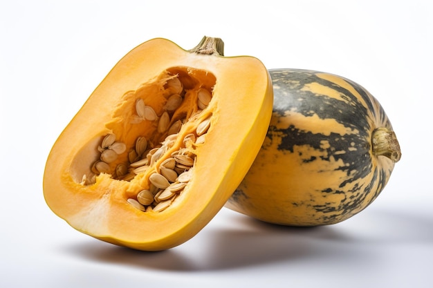 A squash with the seeds removed