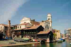 Photo squero di san trovaso workshop for making gondolas venice italy may 2023