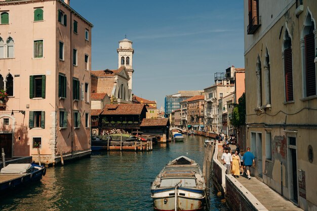 Photo squero di san trovaso workshop for making gondolas venice italy may 2023