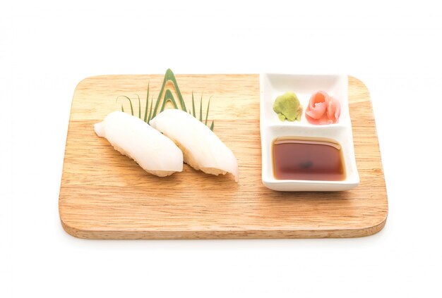 squid sushi nigiri - japanese food style 