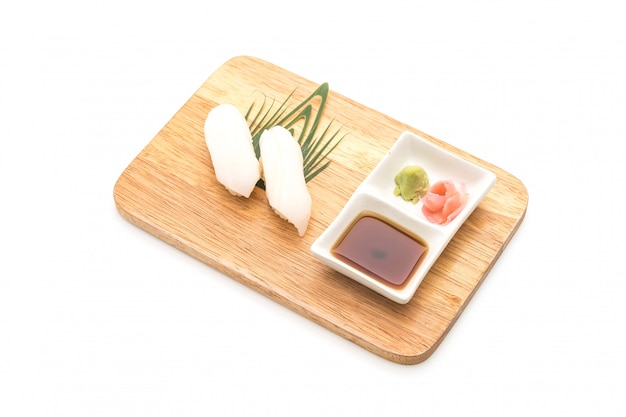 squid sushi nigiri - japanese food style 