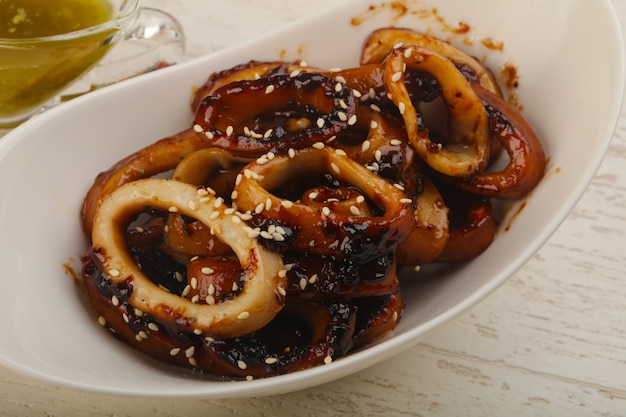 Squid teriyaki ring