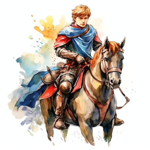 Squire Medieval watercolor fantasy