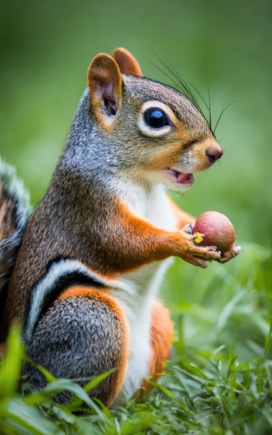 Foto animale scoiattolo in ambiente naturale