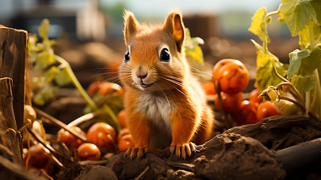 Squirrel beauty in nature