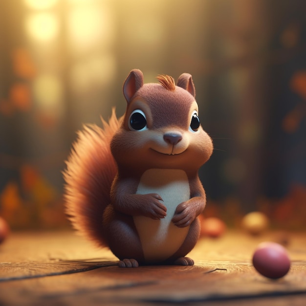 A squirrel from the animated movie squirrel