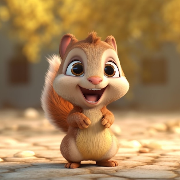 The squirrel from the animated movie squirrel