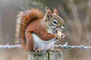 Photo squirrel illustration hd 8k wallpaper stock photographic image