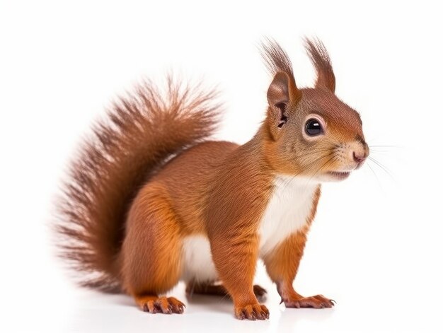 a squirrel isolated on a white background