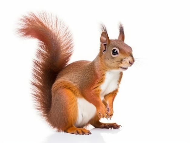 a squirrel isolated on a white background