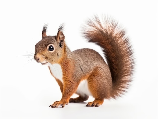 a squirrel isolated on a white background