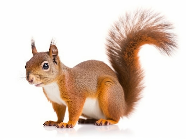 a squirrel isolated on a white background