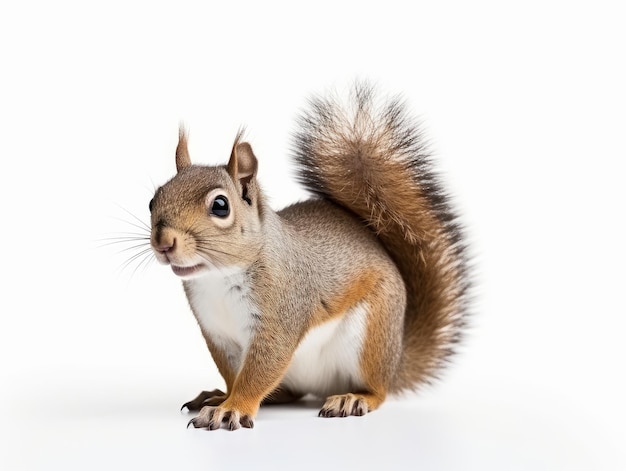 a squirrel isolated on a white background