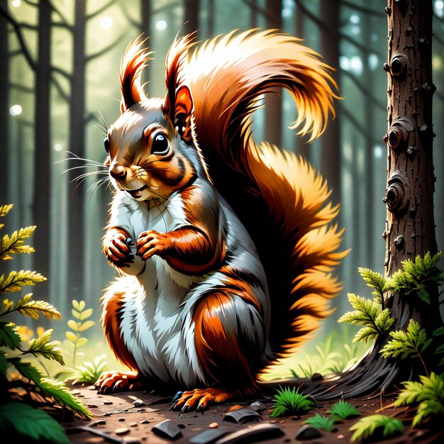 Squirrel's woodland adventures a tale of the forest