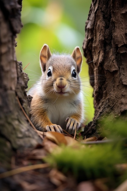 a squirrel in a tree