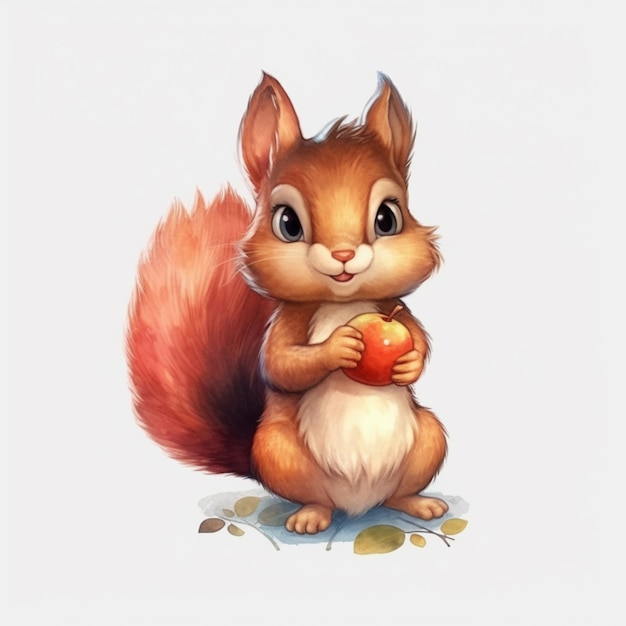 A squirrel with a heart in his hands