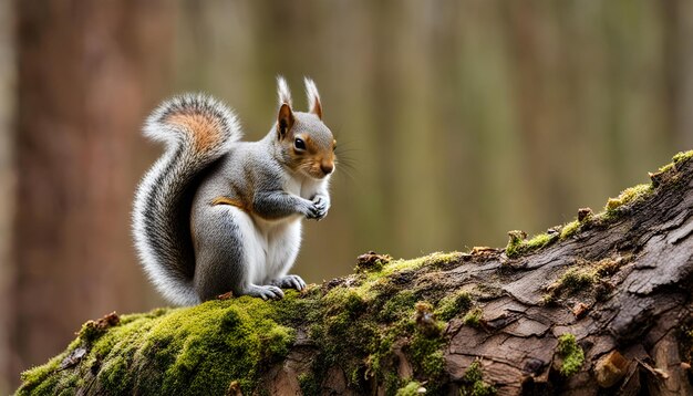 a squirrel with a nut on his head