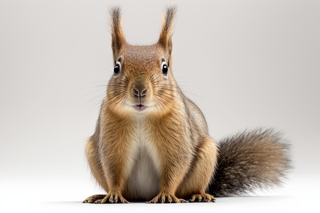 A squirrel with a white background