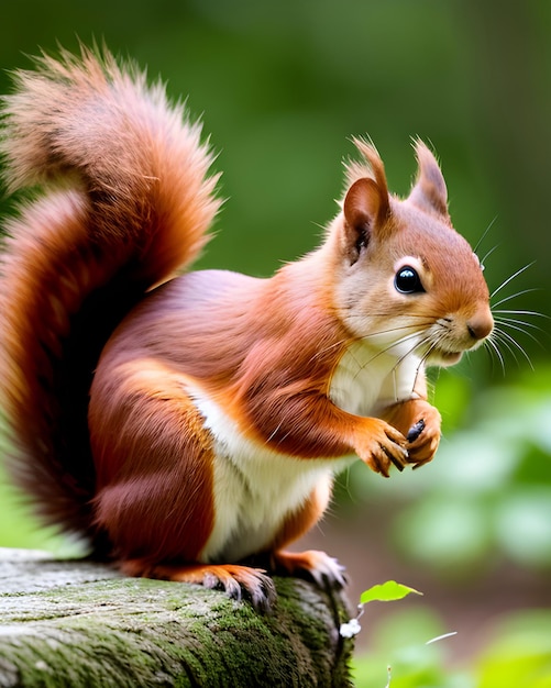 a squirrel with a white stripe on its face