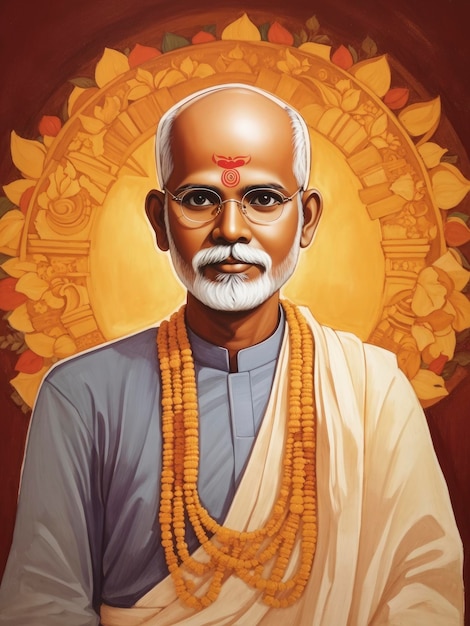 Sree narayana guru illustration