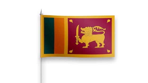 sri_lanka vlag op een witte achtergrond