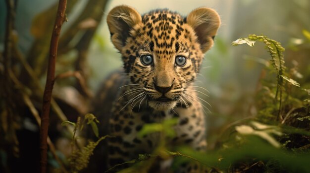 Sri Lankaanse panter Leopard jong Zwarte panter