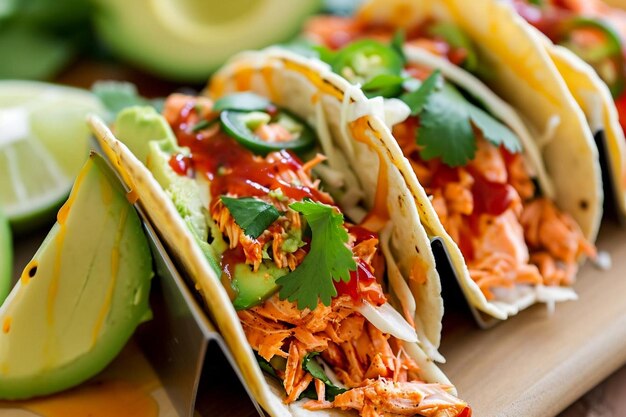 Sriracha honing geglazuurde zalm tacos