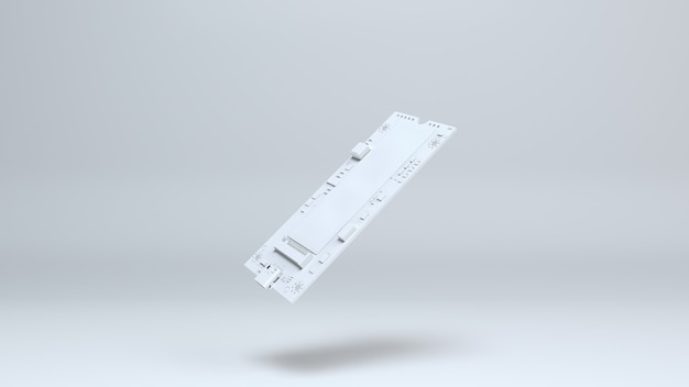 SSD on white background 3d scence