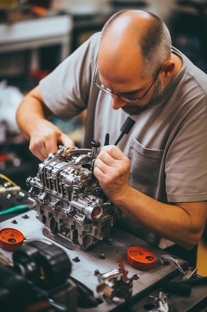 ssembling and constructing gas turbines in a modern industrial factory