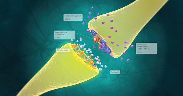 SSRI's verhogen de productie van serotonine in de hersenen en blokkeren ook de heropname van serotonine in het neuron