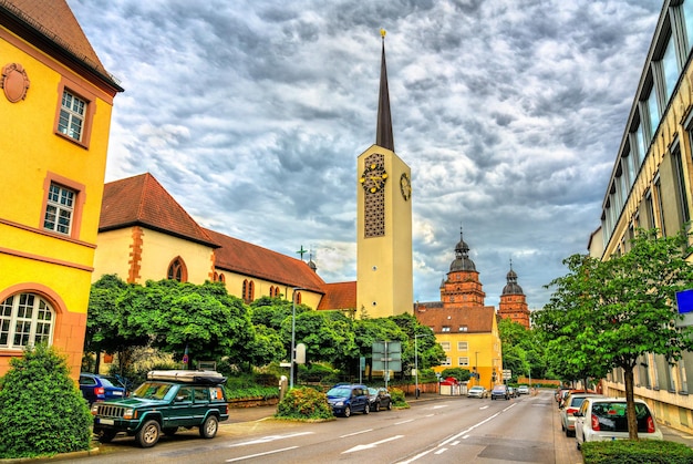 St agatha kerk in aschaffenburg, beieren, duitsland