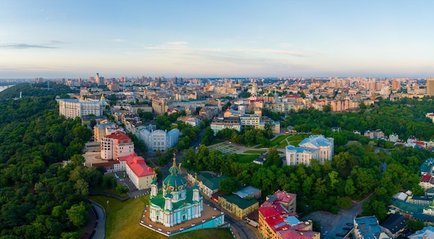 St Andrews Church luchtfoto Kiev Oekraïne