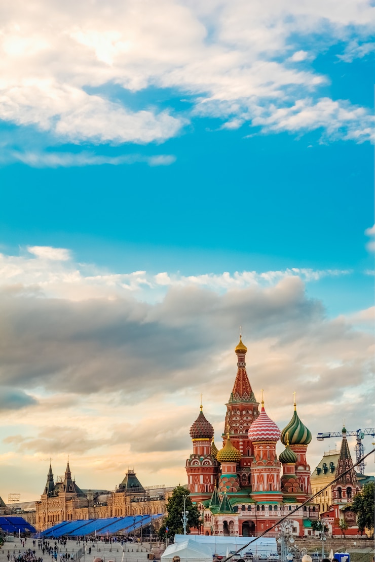 Фотография собор василия блаженного на фоне гума