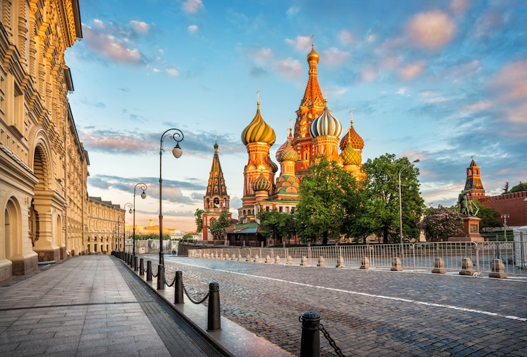 St. Basil's Cathedral op het Rode plein in Moskou