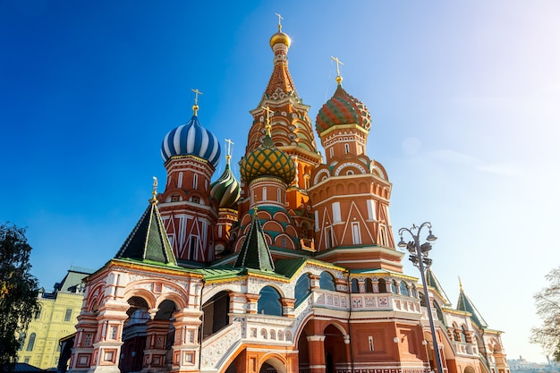 St. Basil's Cathedral oude architectuur op het Rode Plein in Moskou City