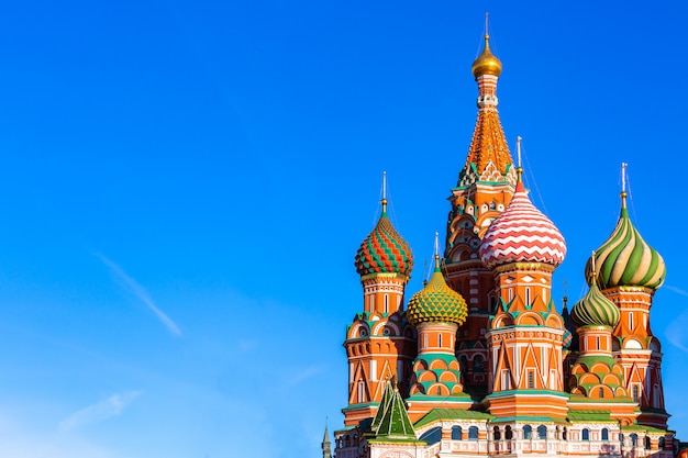 Photo st. basil's cathedral on red square in moscow