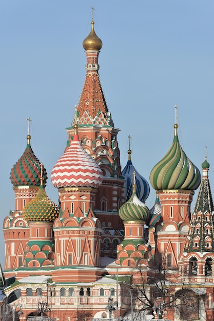 St basil\'s cathedral in winter moscow