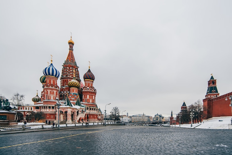Foto st basil's kathedraal op het rode plein, moskou, rusland