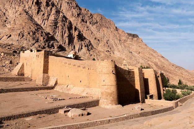 St Catherines Monastery located in desert of the Sinai Peninsula in Egypt at the foot of Mount Moses