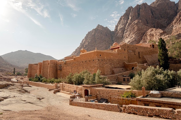 St Catherines Monastery located in desert of the Sinai Peninsula in Egypt at the foot of Mount Moses