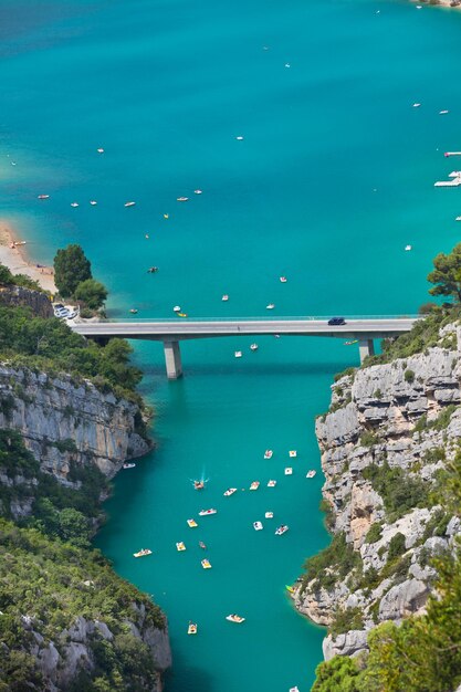 St croix lake and The Verdon gorge Provence France Top view